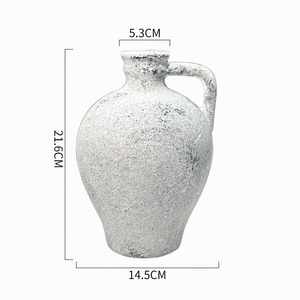 Vase en céramique Wabi-Sabi pour décoration d'hôtel, avec une seule anse, pour <span class=keywords><strong>fleurs</strong></span> <span class=keywords><strong>séchées</strong></span> - Product Image 6