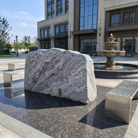 TY Shandong Bloc de granit gris moderne taillé à la machine, solution de projet écologique globale, support technique en ligne, Villa Park