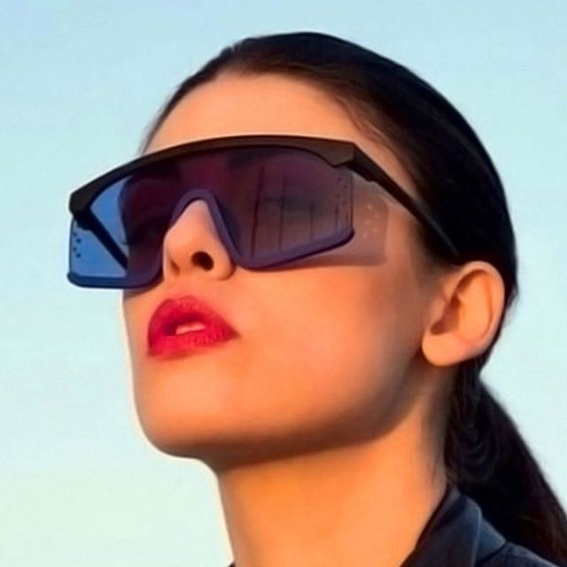 2019 New Style Women Men Custom Logo Sunshade  PC Frame Square Sunglasses  UV400 Big Frame Shield  SunGlasses