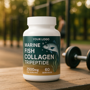 Private Label Marine Fish <strong>Collagen</strong> Tripeptide Capsules 2500mg High Potency <strong>Hydrolyzed</strong> Type 1 <strong>Peptides</strong> for Skin Care Antioxidant - Product Image 3