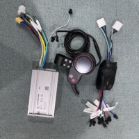 Pengontrol Kecepatan Motor Ganda Skuter Listrik Yunli 48V 52V 60V 28A 1200W 2400W dengan Layar LCD dan Dashboard Throttle, Suku Cadang Skuter Listrik