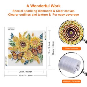 Kit di pittura diamantata per adulti girasole, 5D a forma speciale di diamanti Art kit, strass di cristallo pittura diamantata per la casa - Product Image 3