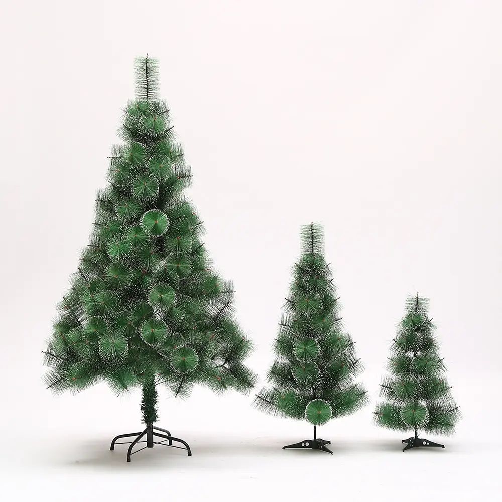 थोक स्टॉक 60cm-210cm क्रिसमस पेड़ प्रीमियम पीई विशाल कृत्रिम क्रिसमस पेड़ के साथ खड़े हो जाओ