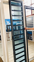 Fenêtre à persiennes en verre avec cadre en alliage d'aluminium fixe et ventilé, design moderne Lukliving Jalousie