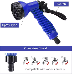 Manguera de Jardín Extensible Multifuncional Jade Hill G-6874 de TPE con Boquilla de 7 Funciones para Lavado de Autos y Jardinería, Antiabrasión - Product Image 6