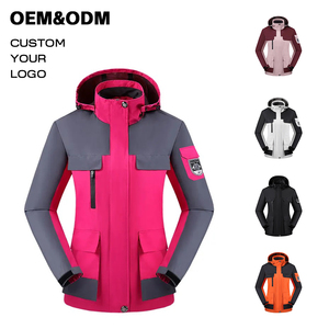 Giacca Softshell Impermeabile Antivento con Cappuccio per Coppie, Abbigliamento Sportivo da Montagna per Donne - Product Image 1