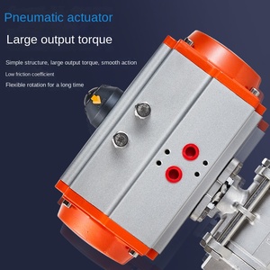Válvula de Bola Neumática de Tres Piezas de Acero Inoxidable 304 para Alta Temperatura - Product Image 4