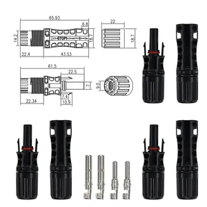 Shunkonn High quality PPO male female 1500V IP68 PV DC solar cable connector Used to connect solar photovoltaic systems