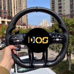 Volant en fibre de carbone forgé avec LED pour <span class=keywords><strong>Mercedes</strong></span>-Benz W126 S500 A180 ML350 GLS 350D X166 GLK W118 S320 <span class=keywords><strong>GTS</strong></span> - Product Image 3