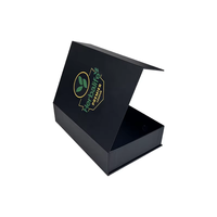 Personnaliser Grande Boîte de Papier d'Expédition en Carton de Cadeau de Luxe à Fermeture Magnétique Pliable Noire pour Emballage de Vêtements Vêtements T-Shirt