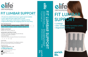 Cinturón de Soporte Lumbar E-Life E-WA011, de Alta Calidad, con Ventilación, Correas Elásticas Ajustables, Soporte para la Espalda Baja para el <span class=keywords><strong>Dolor</strong></span> Lumbar - Product Image 3