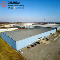 Entrepôt préfabriqué, bâtiment métallique en acier de haute résistance écologique pour centre de distribution et stockage de marchandises en vrac