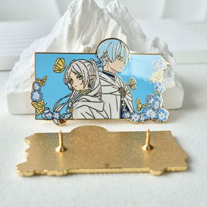 Venta al por mayor Insignia de metal Personaje de anime Frieren at the Funeral Broche Insignia Serigrafía Esmalte Pin - Product Image 4