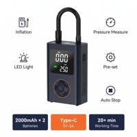 Gonfleur de pneus numérique à marque privée pour les grands magasins, emballage complet prêt à la vente, pompe à air portable pour véhicules