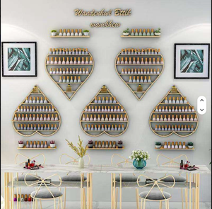 Most popularNail Salon Shelf Rack <b>Wall</b> <b>Mounted</b> <b>Wall</b> Hanging Iron Nail Polish <b>Storage</b> Rack Gold Nail Polish Display Rack Display - Product Image 2