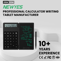 NEWYES-Calculatrice électronique pliable, tablette LCD, tableau d'écriture manuscrite de 5 pouces, 12 chiffres