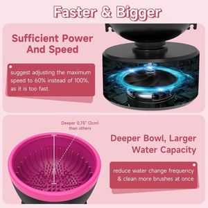 Máquina Limpiadora de Brochas de Maquillaje Eléctrica de Bajo Precio para Compras Mixtas, Limpiador de Brochas de Maquillaje Mejorado - Product Image 5