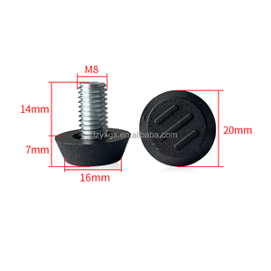 Coussin <span class=keywords><strong>de</strong></span> <span class=keywords><strong>pied</strong></span> réglable pour meuble M6 M8 à trois lignes - Product Image 6