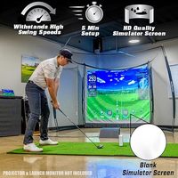 Cage de simulateur de golf pour plusieurs sports, filet de simulation de golf filet d'arc pour baseball/softball portable avec écran d'impact