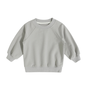 Maßgeschneiderte Kinderkleidung Baumwolle Jungen Trainingsanzüge Kleinkind French Terry Baby-Oberteil mit Langen Ärmeln und Bonbonfarben für Mädchen - Product Image 4
