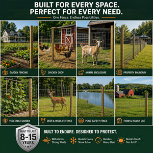 Galvanized Welded <b>Wire</b> <b>Mesh</b> 2x4 Square Hole Fence 15 Gauge Animal Barrier 50ft X 5ft Roll USSANXING Model USSXCN-018 - Product Image 5