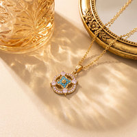 Collier ras du cou Hot Sweet Eternal Star en cuivre et zircone plaqué or 18 carats, léger, de luxe, polyvalent, élégant et tendance
