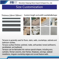 Dalles de terrazzo en pierre artificielle résistantes à l'usure, design moderne, personnalisées pour les escaliers de villas, hôtels et appartements