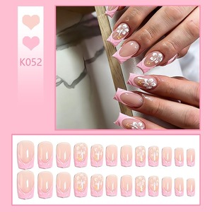 <span class=keywords><strong>Uñas</strong></span> Postizas Transparentes Color Nude Estilo Francés K052, Elegantes, Románticas, Estilo INS, Minimalistas Occidentales, Estética Premium, Venta al Por Mayor, Disponibles en Stock - Product Image 2