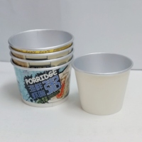 Bol en papier jetable avec logo imprimé personnalisé, tasses en aluminium pour la soupe, 100 pièces