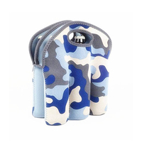 Vente chaude Six-Pack Néoprène Isolé Bouteille De Bière Refroidisseur Fourre-Tout Transporteur Impression Personnalisée Bleu Ciel Six 6 Pack Bière Glacière Sac