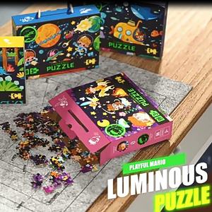 96 pezzi bagliore nel buio <span class=keywords><strong>Puzzle</strong></span> giocattolo per bambini all'inizio del gioco di <span class=keywords><strong>Puzzle</strong></span> luminosi gioco unico pezzo di Design <span class=keywords><strong>Puzzle</strong></span> magico Set - Product Image 2