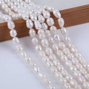 Cuentas de Perlas de Agua Dulce para Bisutería Hecha a Mano, Cuentas Grandes de 10-11 mm, Color Blanco Natural con Accesorios de Hilo - Product Image 1