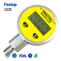 Festop Digital Pressure Gauge 0-1.6MPa Shock Resistant Digital Manometer for Water Oil Gas Hydraulic Vacuum Pressure Measurement