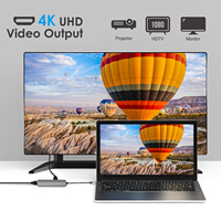 VCOM Daten-Sync-Dockingstation 5Gbps USB-C zu Video HDMI 4K Ethernet 1000Mbps PD3.0 Stromversorgung 60W Audio 3,5mm