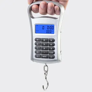 40kg/50kgx10g Digital Price Luggage Scale Fish Weighing Scale Heavy Duty Metal Gap Hook and Handle Use it as a Calculator