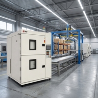 Machine d'essai de choc thermique à deux bacs avec refroidissement par eau, cascade de réfrigération, écran tactile et testeur d'impact de cycle de température