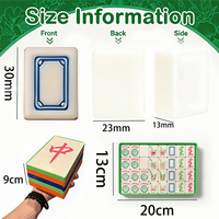 Jeu de Mahjong américain de 160 pièces, tuiles de Mahjong imprimées en 3D avec supports, dés et jokers, jeu de société portable pour la famille