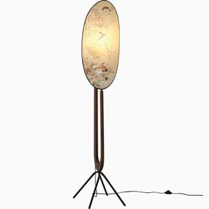 Fcmila Français Rétro Lampe De Table <span class=keywords><strong>Dynastie</strong></span> Song Chinois Antique Écran Lampadaire Avec E27 Base Led Lumière Design Minimaliste - Product Image 5