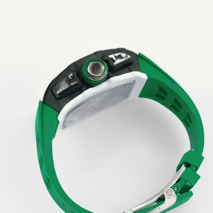 White Ceramic Classic Racing Model 1103 Flyback Chronograph Tachometer <b>Second</b> <b>Hand</b> Power Reserve Men's Sports Watch - Product Image 4