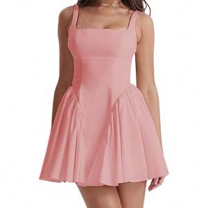 Mini vestidos de noche cortos blancos Playa Vacaciones de verano Lace Up Bow Sundress Elegante vestido de fiesta de graduación sin espalda En stock-Comprar - Product Image 2