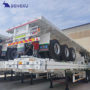 45 pieds 12m40 13m 15 mètres 17m 40 60 pieds bas 2 essieux 30 pieds cimc vente à plat remorque à 3 axes semi remorques - Product Image 3