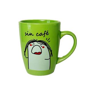 <b>Ceramic</b> Mug Cartoon Design Green Coffee <b>Cup</b> With Handle For Daily Use - Product Image 2