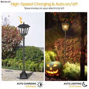 Bahçe lambası W LED IP65 ile Solar 120, giriş kapısı sütunları ve emlak aydınlatması için derecelendirildi - Product Image 4