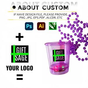 Vaso de chupito de plástico mini ligero, reutilizable, ecológico, con luz LED y logotipo personalizado, para Halloween, Navidad, cumpleaños - Product Image 2