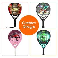 Raquette de padel professionnelle de haute qualité Qingyu Sport, raquette de tennis en fibre de carbone, raquettes en forme de diamant avec filet en polyester