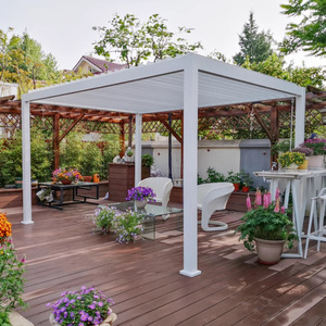 Gazebo d'extérieur, cour, alliage d'aluminium, persiennes, auvent électrique, villa, jardin, véranda, style moderne chinois, pavillon - Product Image 4