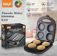Machine à petit-déjeuner automatique antiadhésive 4 tranches pour gâteaux, muffins, mini-cupcakes et arepas