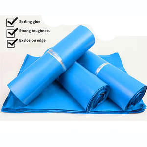 Nouveaux sacs d'expédition en polyéthylène recyclé bleu personnalisés de 2 mil, écologiques, de haute qualité, pour vêtements et bijoux, vente en gros - Product Image 2