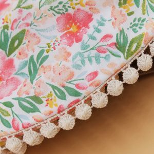 Bavaglini per Neonati e Bambini con Stampa Floreale, Doppio Strato in Cotone e Lino, con Nappe, per Pappa e Saliva - Product Image 3