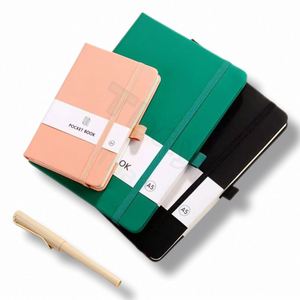 Custom Linen Logo Printed PU Leather Self Care Paper Diary Dotted Lined Grid Business Agenda Budget Planner Journal <b>Notebooks</b> - Product Image 1